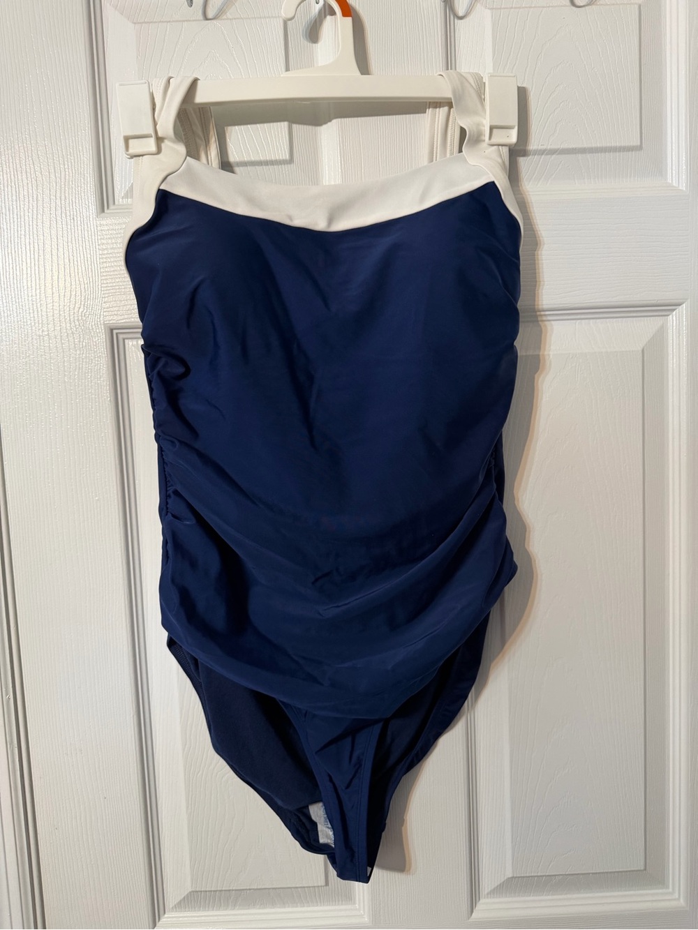 Shade & Shore Navy and White One-Piece Swimsuit